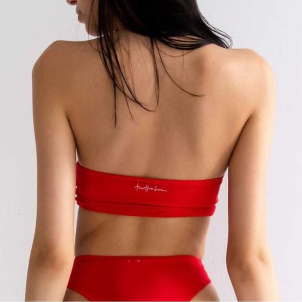 437 swim THE AUBREY TOP in RED